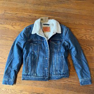 NWT Levi's Men's Denim Sherpa Trucker Jacket XS
